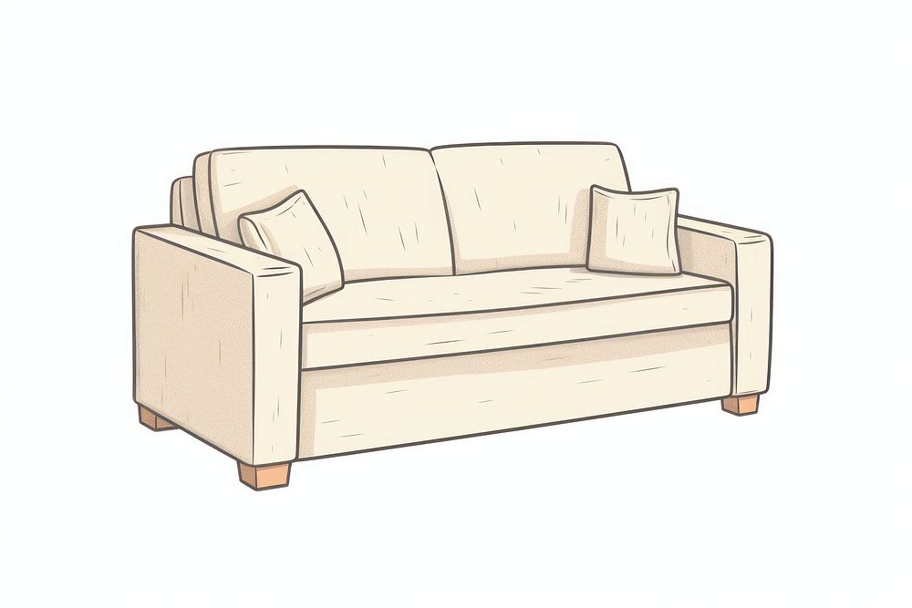 A sofa bed icon furniture drawing chair.