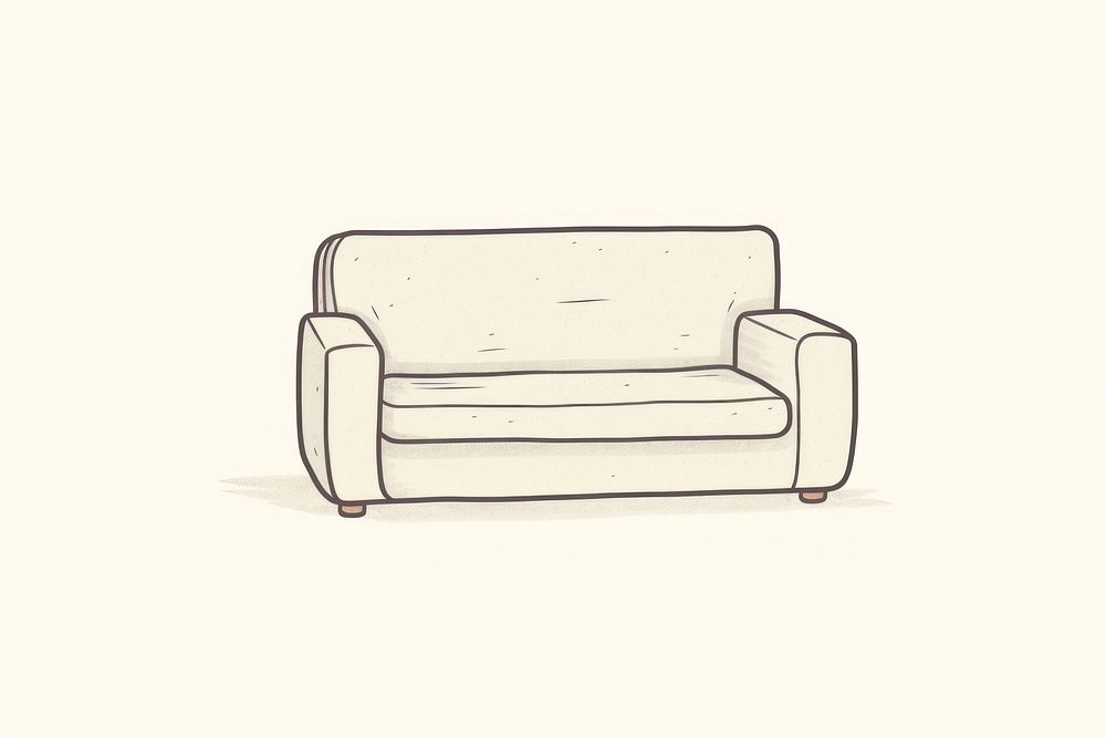 A sofa icon furniture armchair drawing.