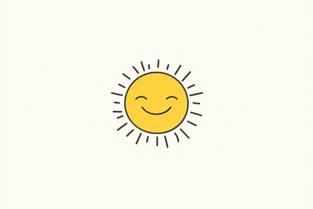 A sun laughing icon shape logo sky.