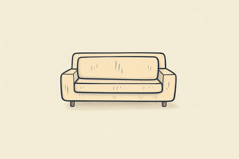 An modern sofa icon furniture drawing comfortable.