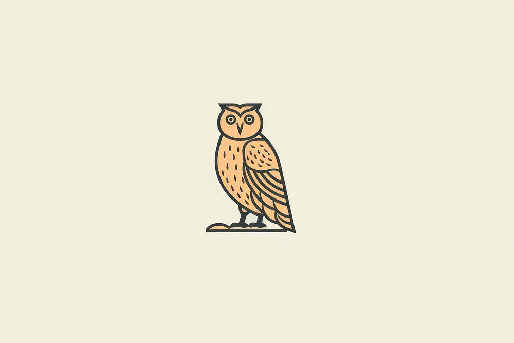An owl walking icon wildlife drawing animal.