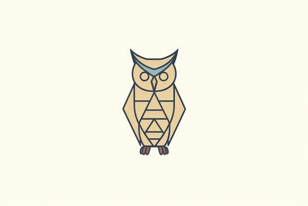 An owl icon drawing cartoon sketch.