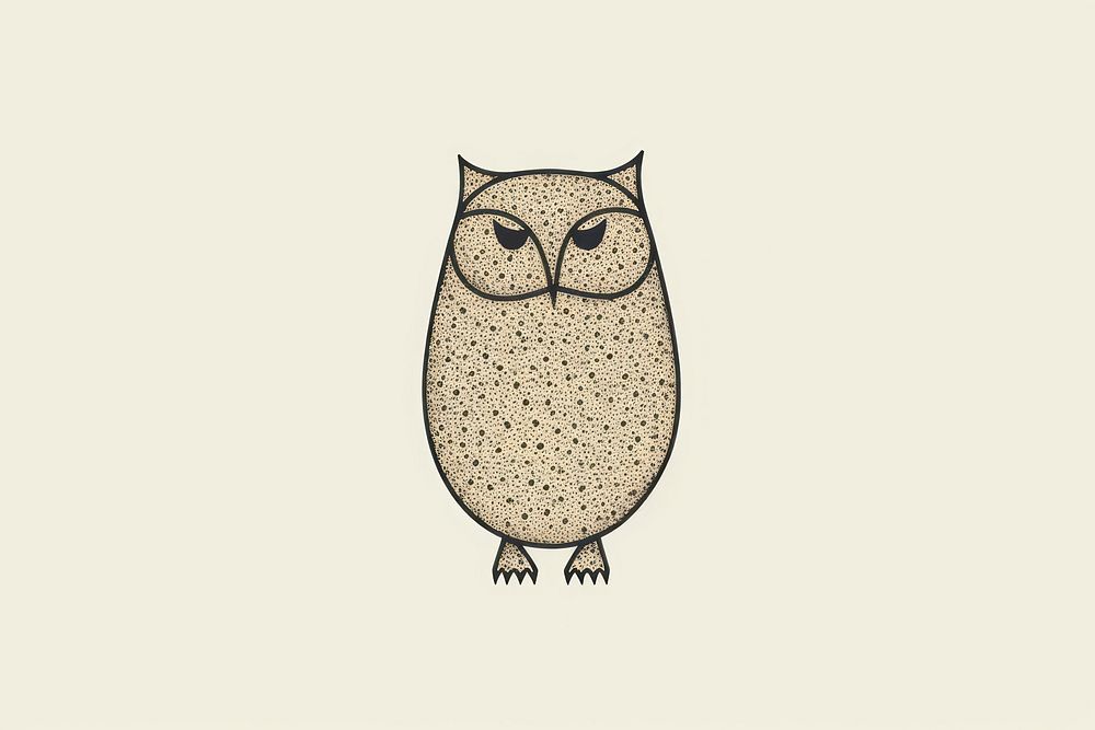 An owl icon drawing animal bird.
