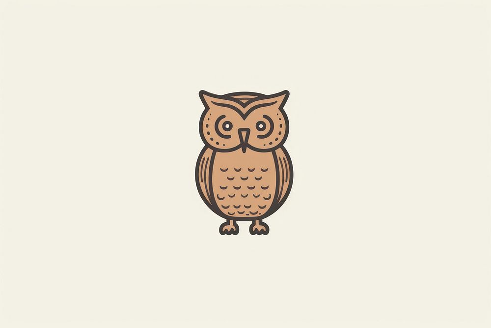 An owl icon drawing animal bird.