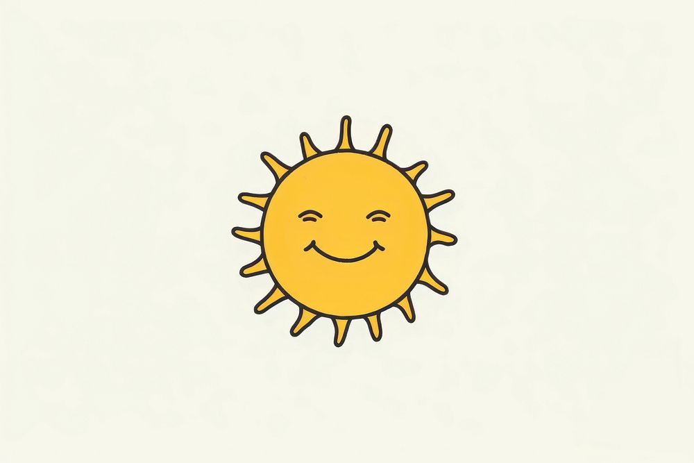 Sun smiling icon shape sky creativity.