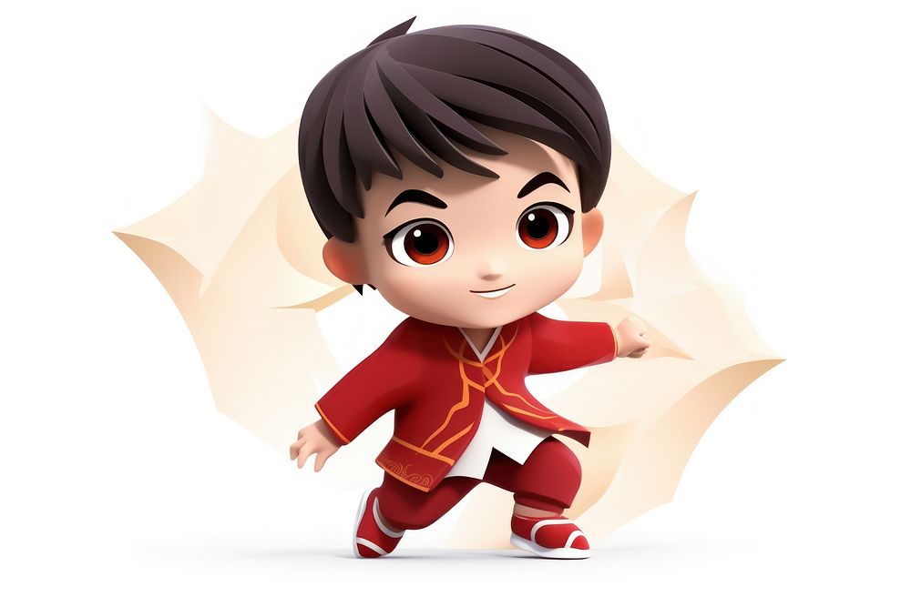 Chinese new year toy white background portrait.