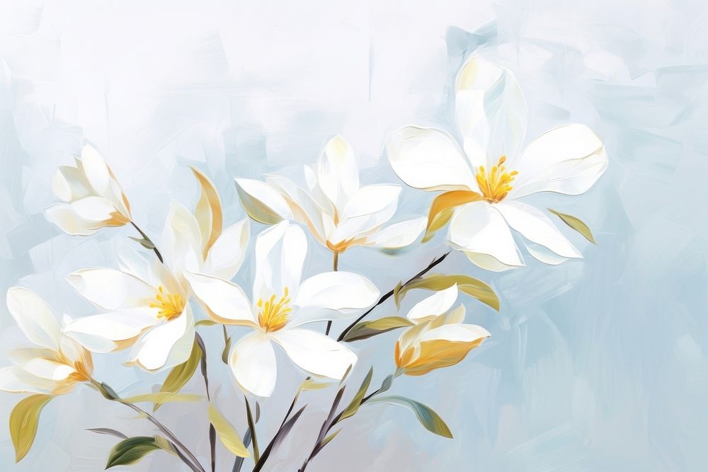 Jasmine painting blossom flower.