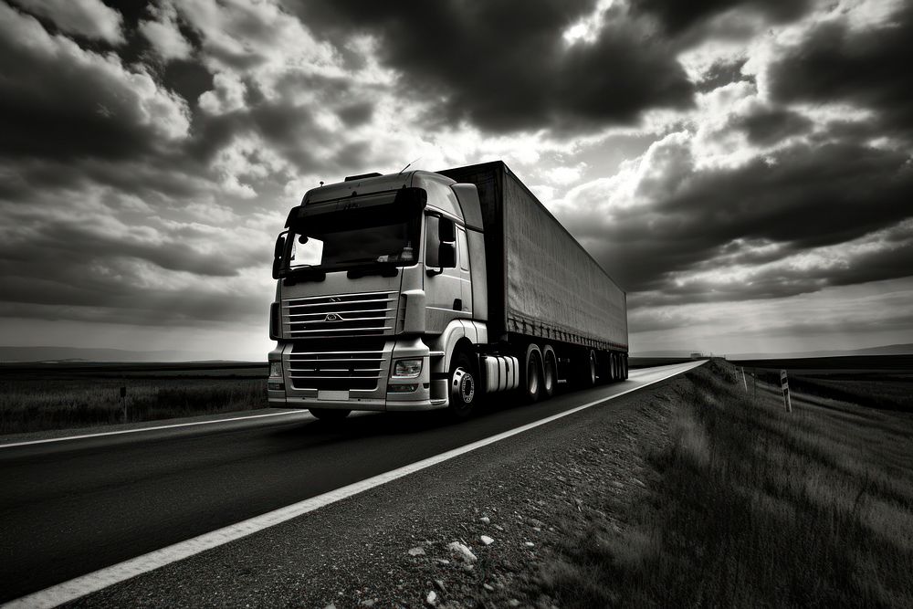 Truck vehicle road transportation.