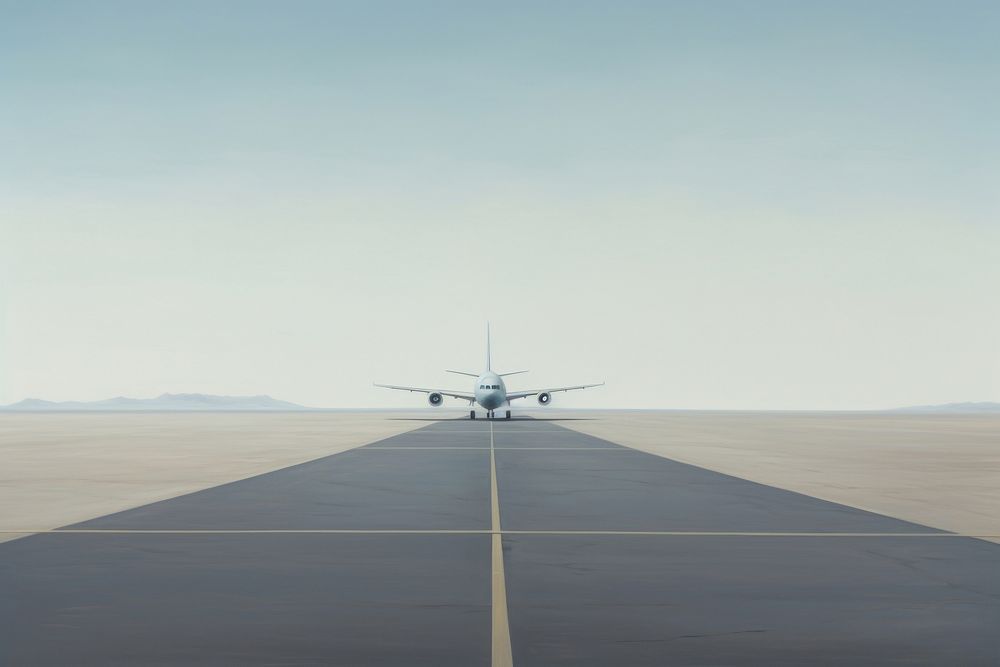 Airplane at the runway aircraft vehicle airport.
