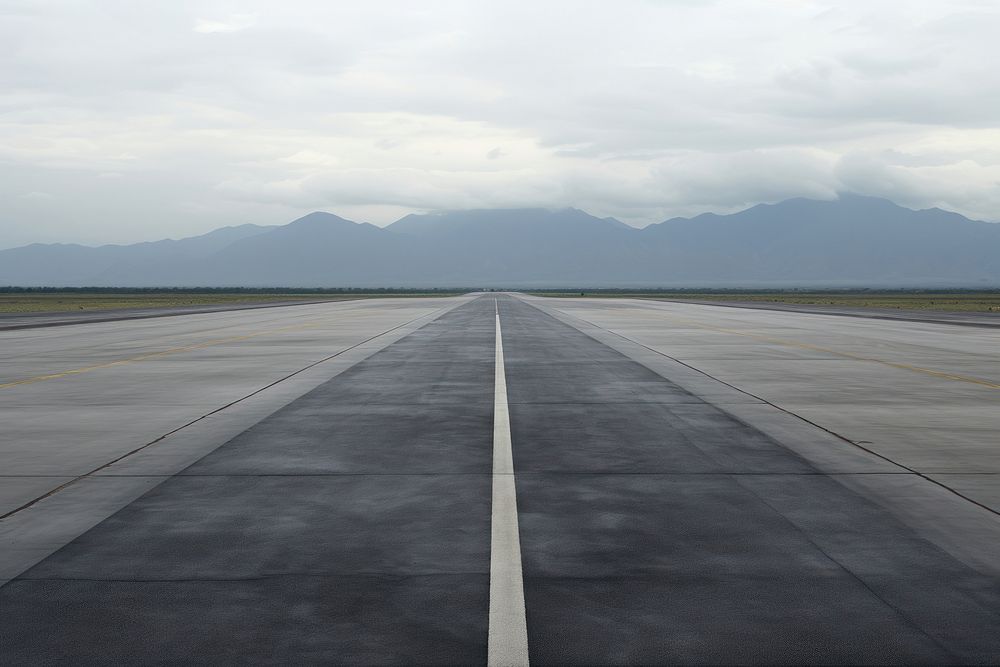 Runway airport airplane aircraft airfield.