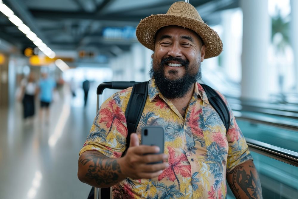 Happy Samoan man smiling travel photo.