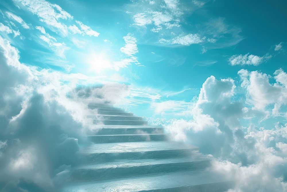 Heavenly Sky sky staircase sunlight.