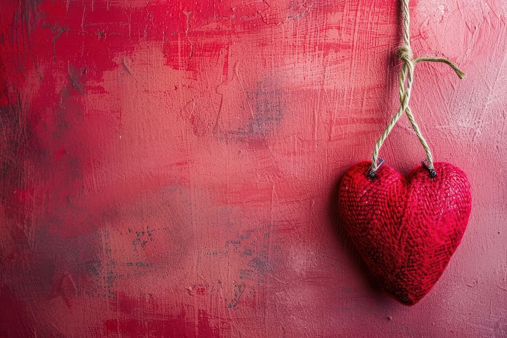 Red heart backgrounds hanging love.
