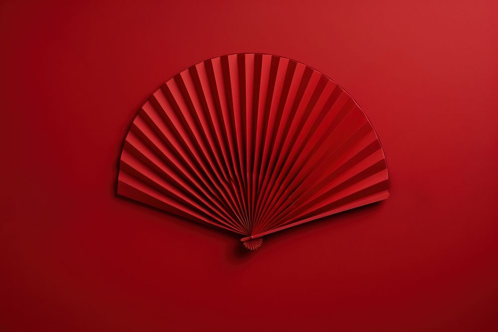  Paper fan medallion red chandelier pattern. AI generated Image by rawpixel.