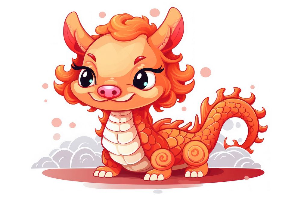 Chinese New Year Dragon dragon cute representation.