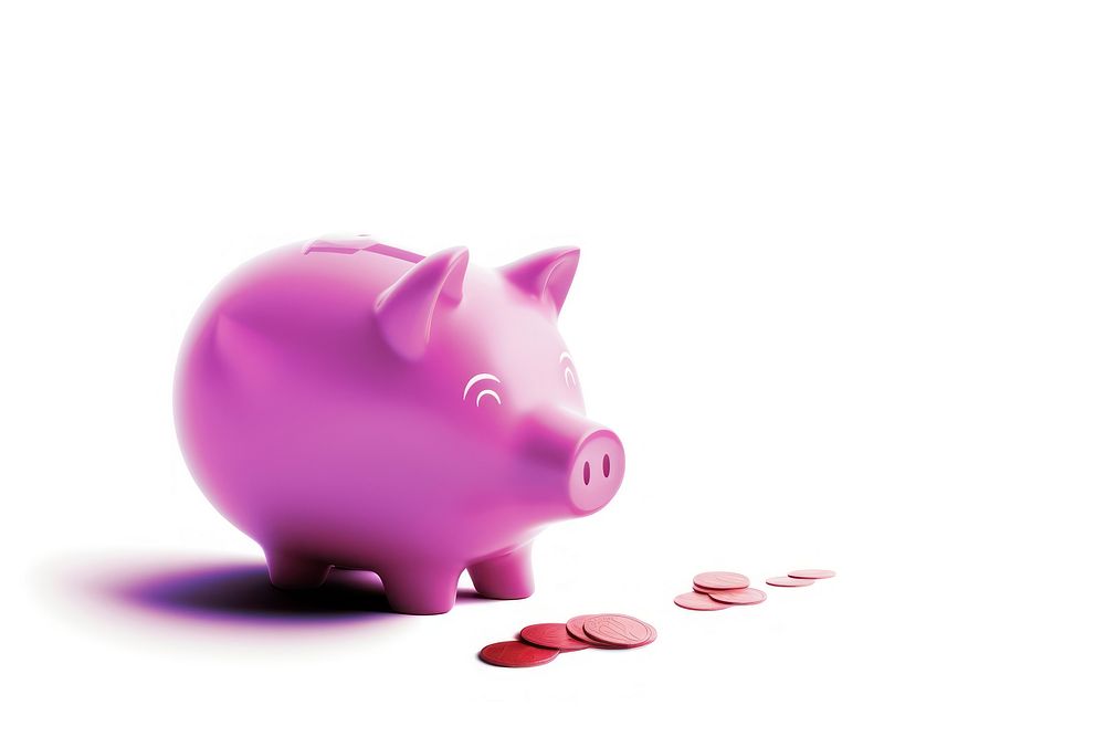 Piggy bank representation investment bankruptcy.