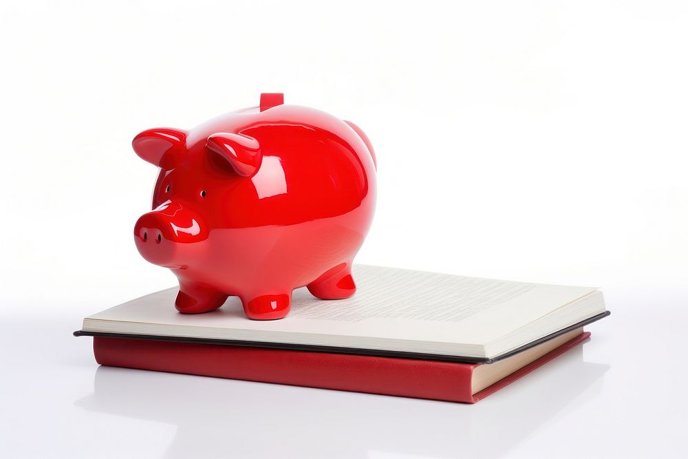 Piggy bank representation investment education.