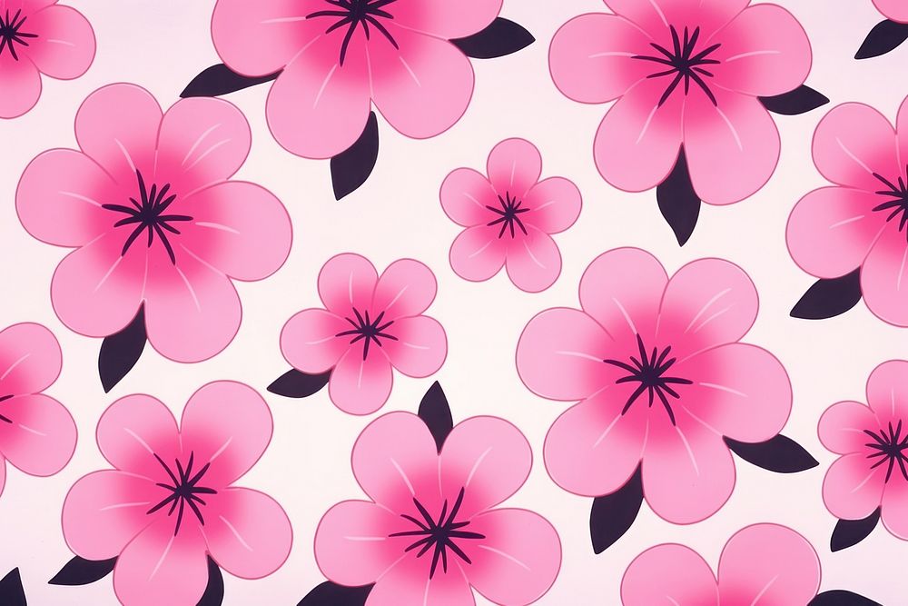 Pink flower pattern vector petal plant inflorescence.