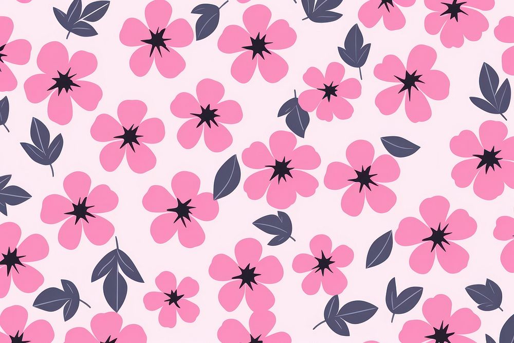 Pink flower pattern vector plant inflorescence backgrounds.