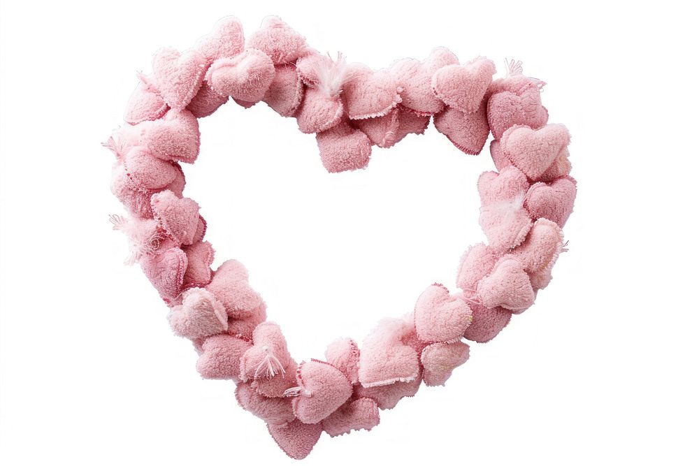 Pink heart frame love white background celebration.