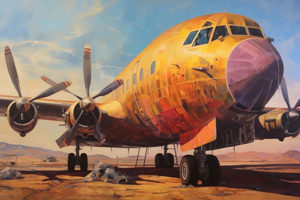 Cargo plane aircraft airplane painting.
