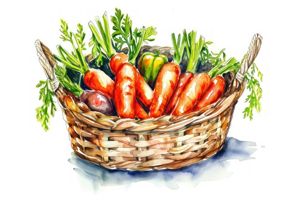 Carrot busket vegetable basket plant.