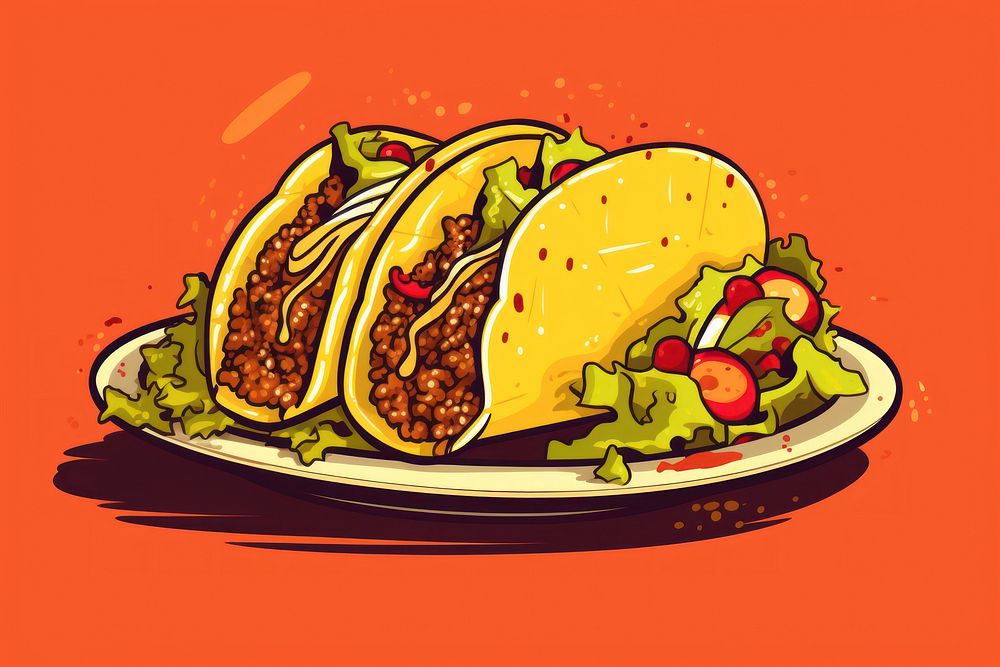 Taco food taco vegetable.