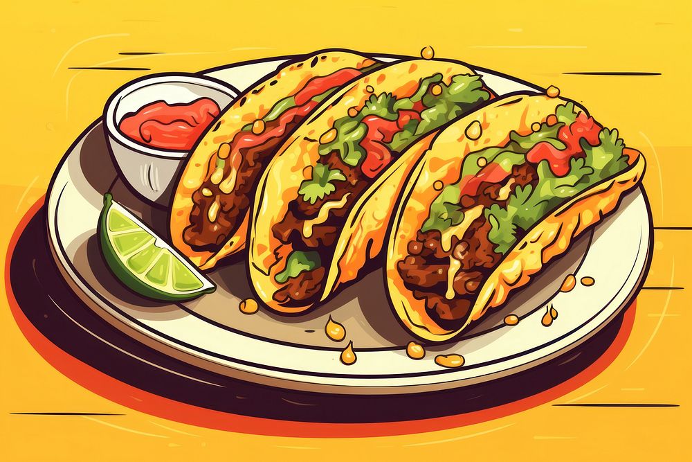 Taco taco food vegetable.