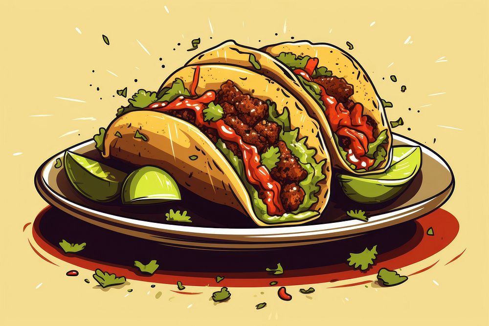Taco taco food vegetable.