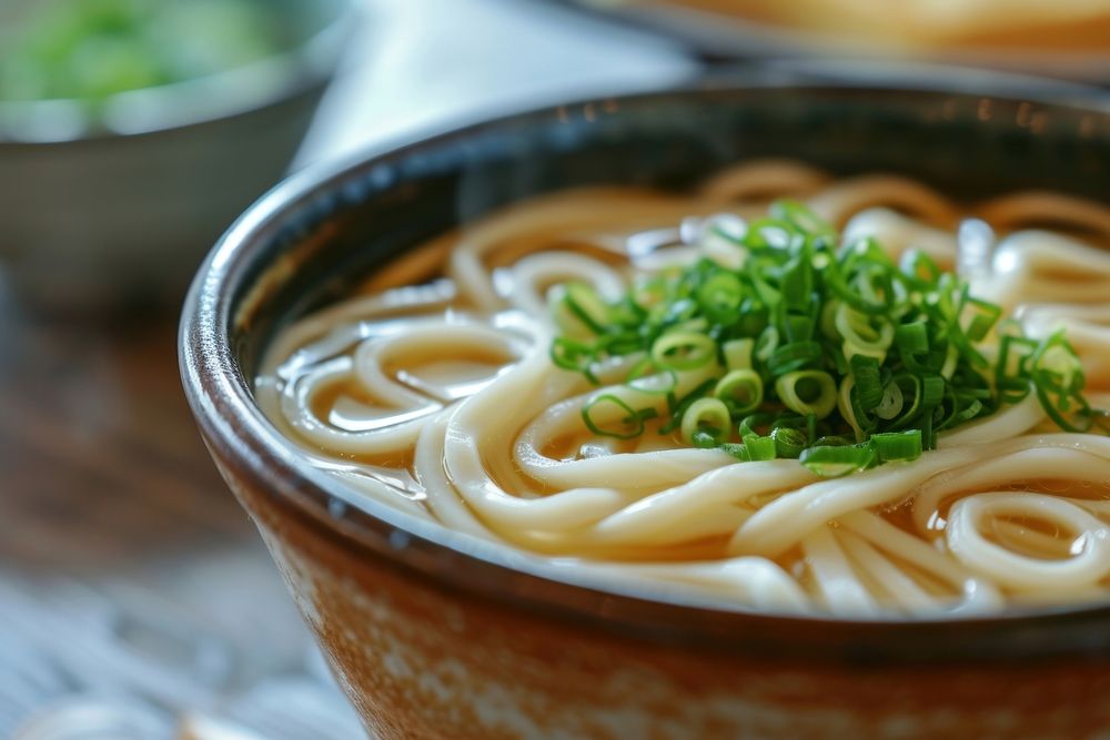 Udon Soup food soup table.