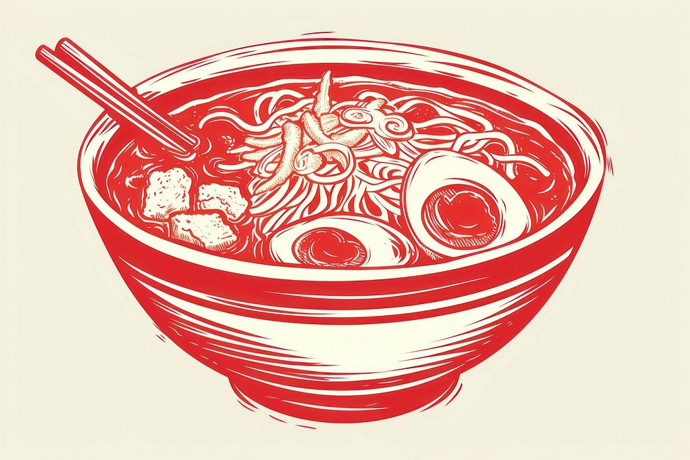 Udon Soup bowl dish food.