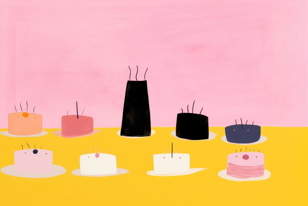 Birthday party have birthday cake painting creativity palette.