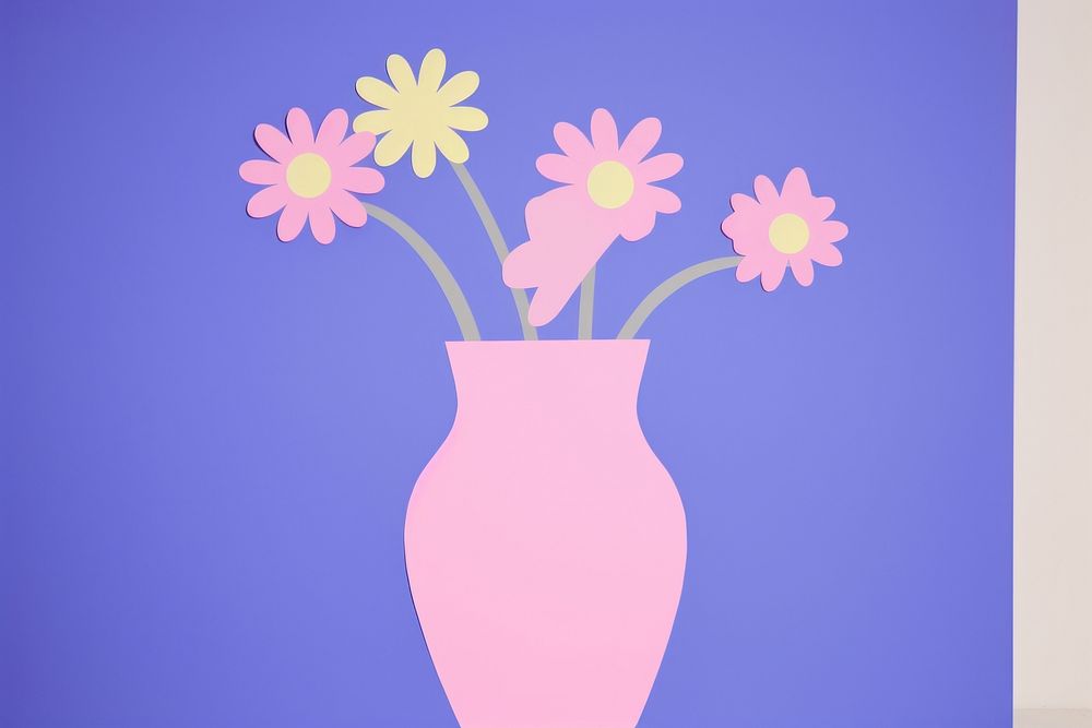 Daisy vase flower petal plant.