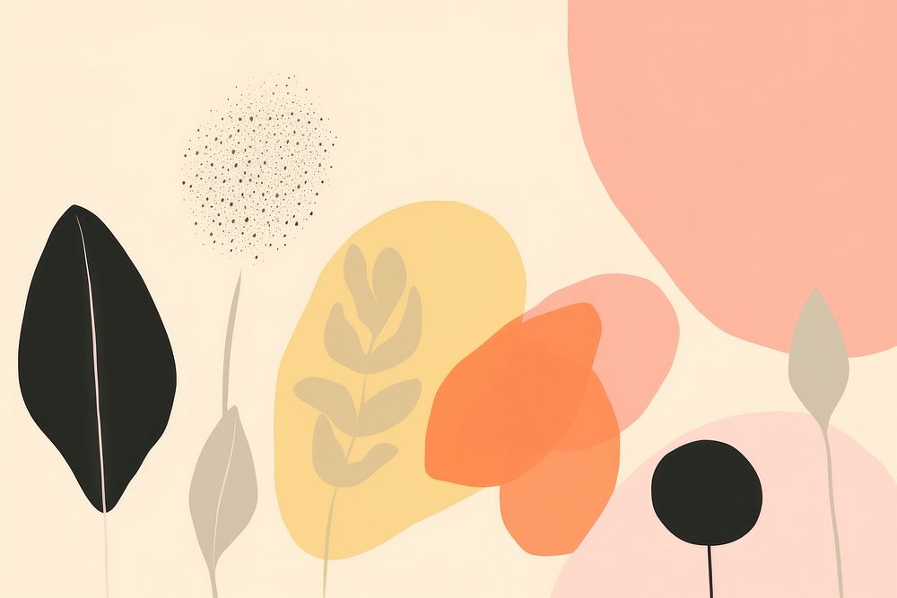 Minimal spring garden backgrounds painting pattern.