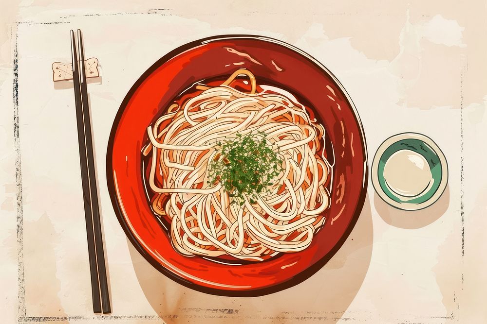 Zaru-soba chopsticks plate food.