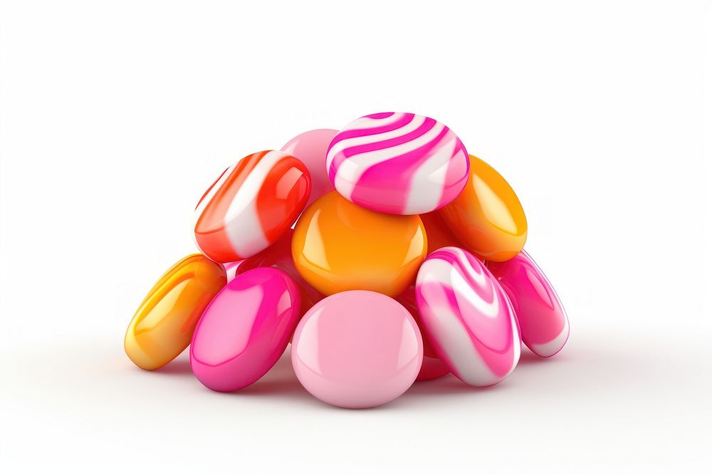3d candy confectionery pill food.