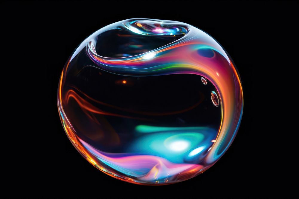 Glass liquid round blob sphere bubble shape.