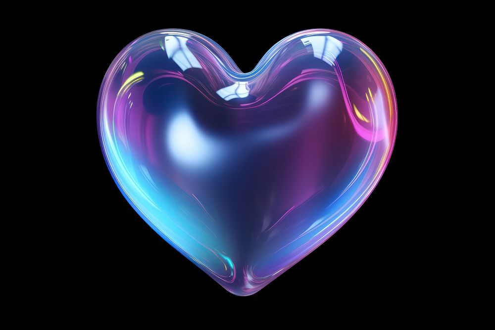 Glass liquid round blob heart shape futuristic astronomy.