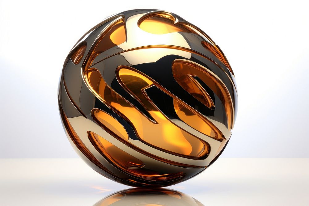 3d render of a basketball in surreal abstract style sphere glass metal.