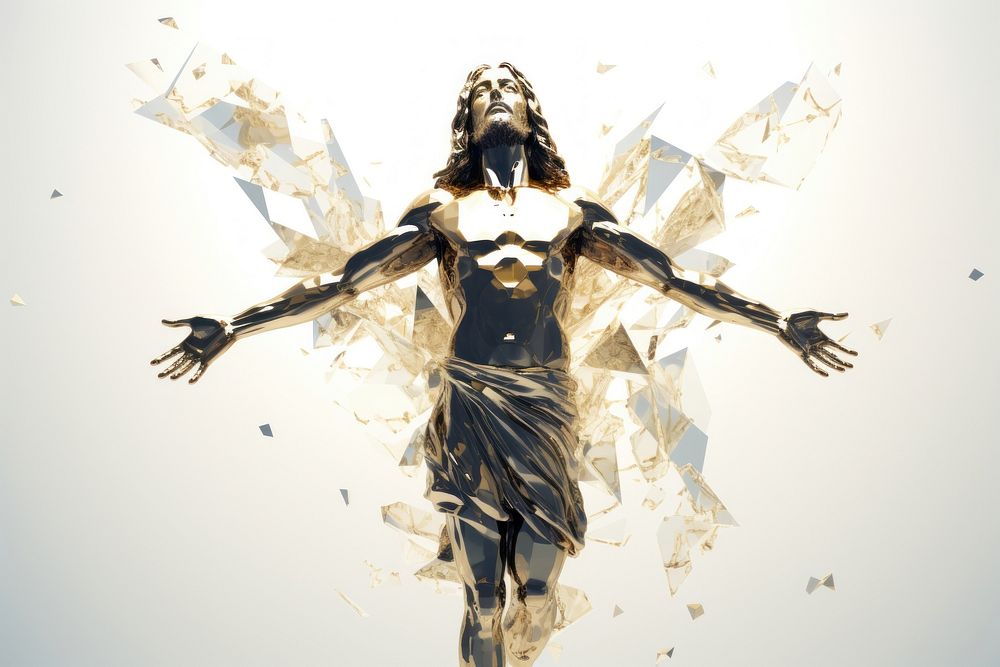 3d render of a jesus in surreal abstract style adult spirituality creativity.