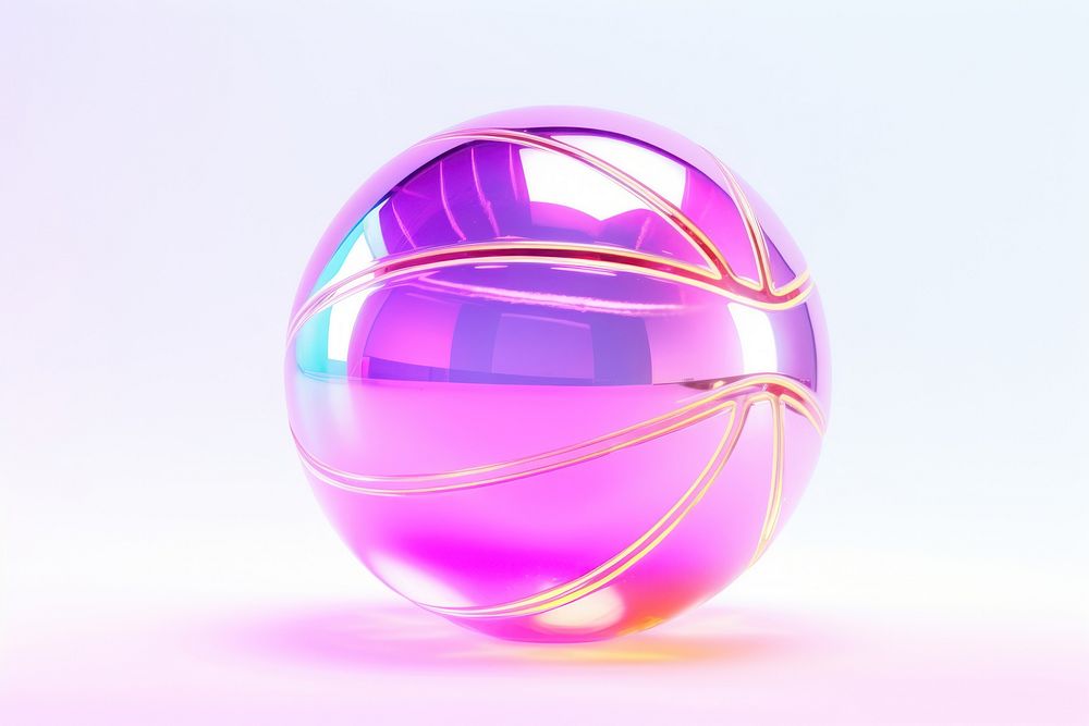 Basketball sphere purple futuristic.