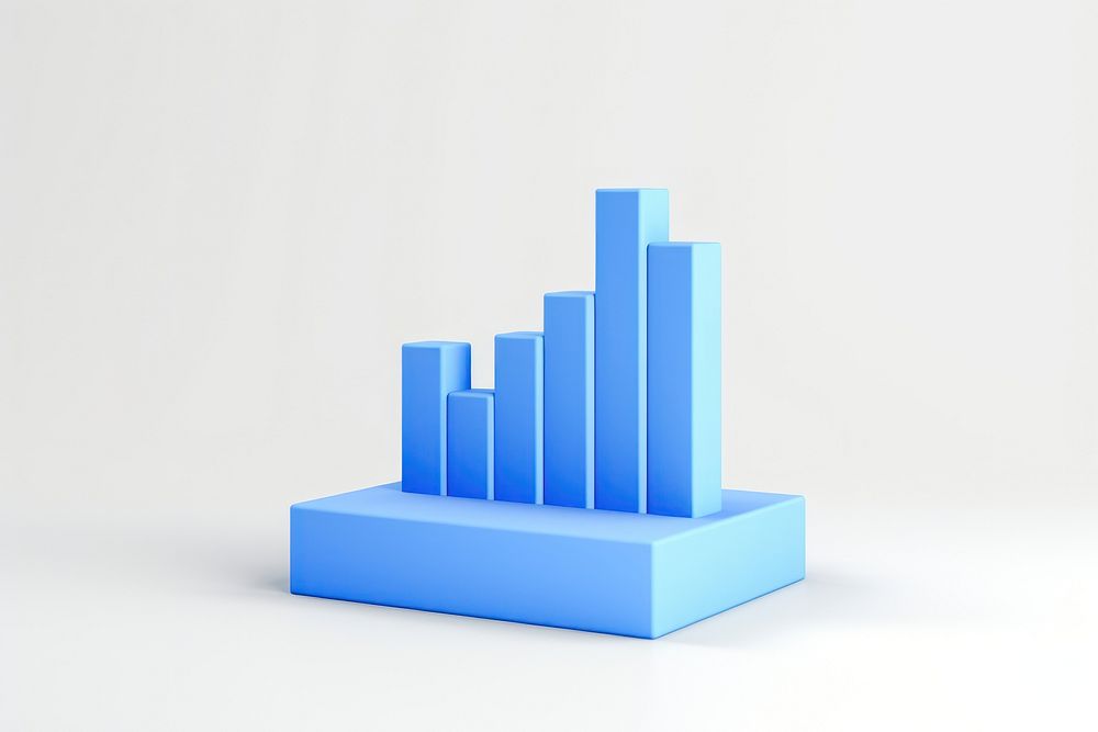 Chart chart blue white background. AI generated Image by rawpixel.