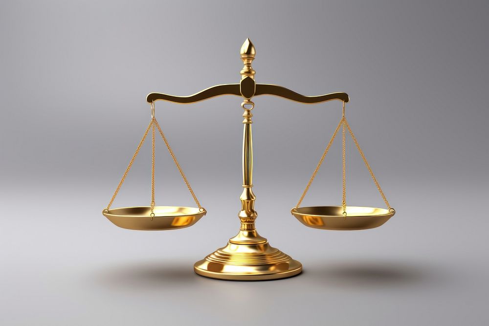 Legal justice balance scale gold lamp chandelier.