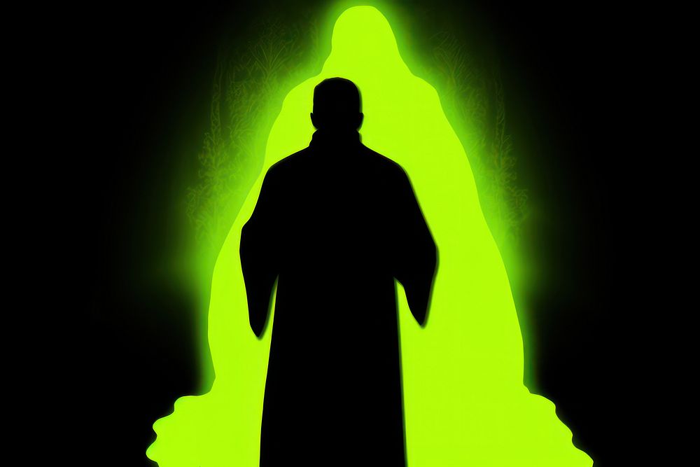 Priest silhouette light adult.