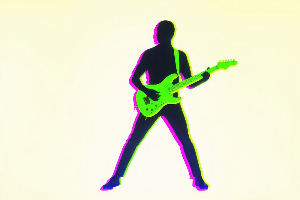 Man playing electric guitar musician adult performance.