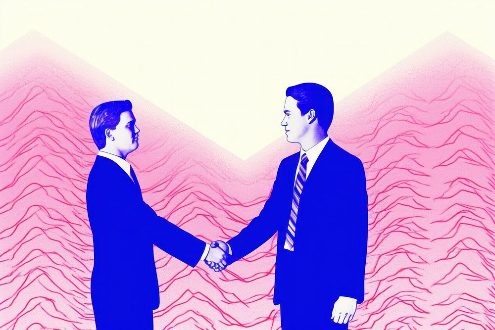 2 businessman handshaking adult togetherness cooperation.