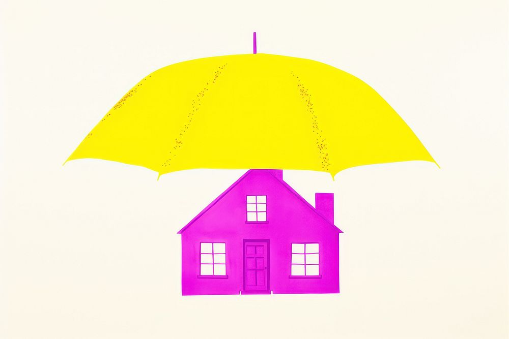 House and umbrella architecture building protection.