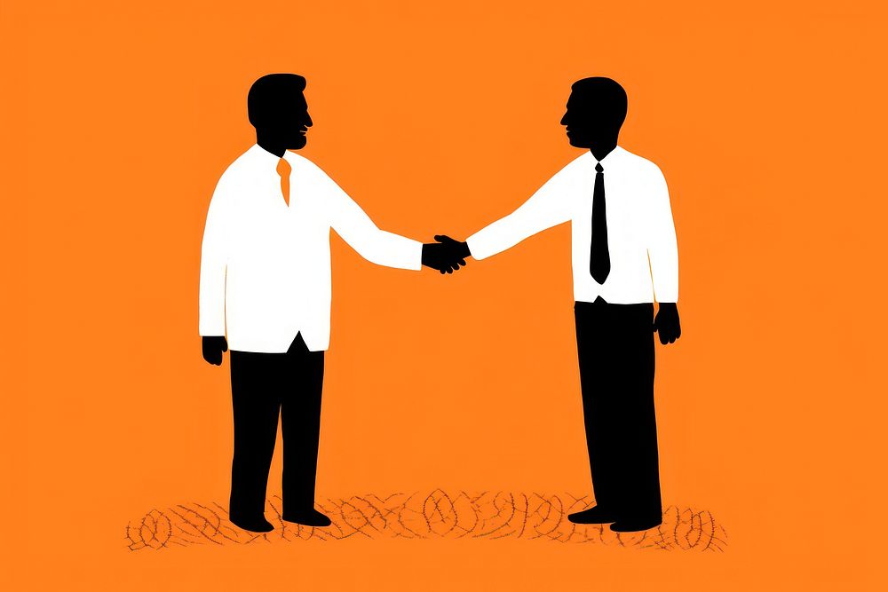 2 businessman handshakes adult advertisement togetherness.