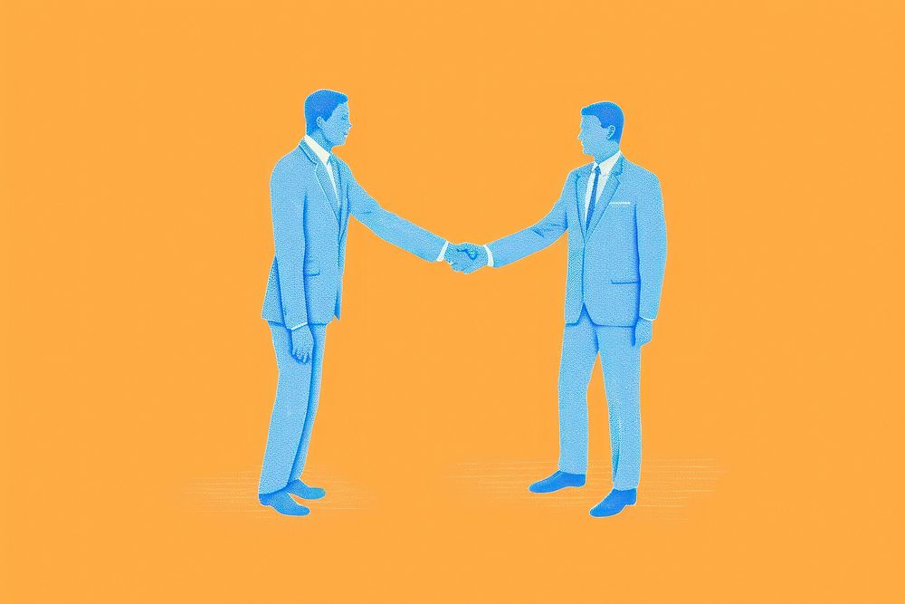 2 businessman hand shakes adult advertisement togetherness.