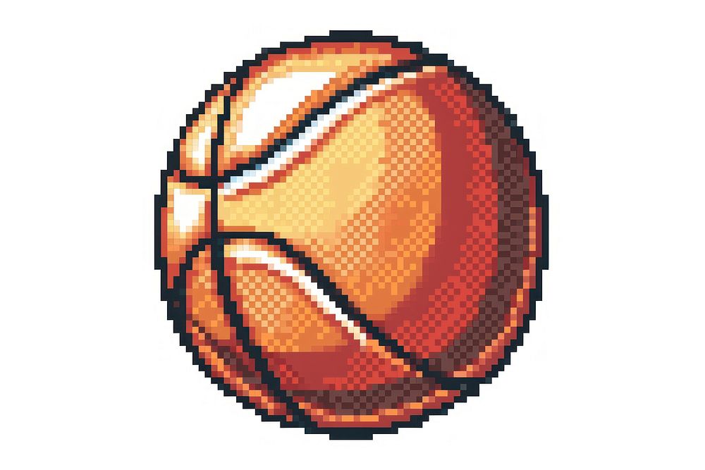Basketball pixel sports shape pixelated.